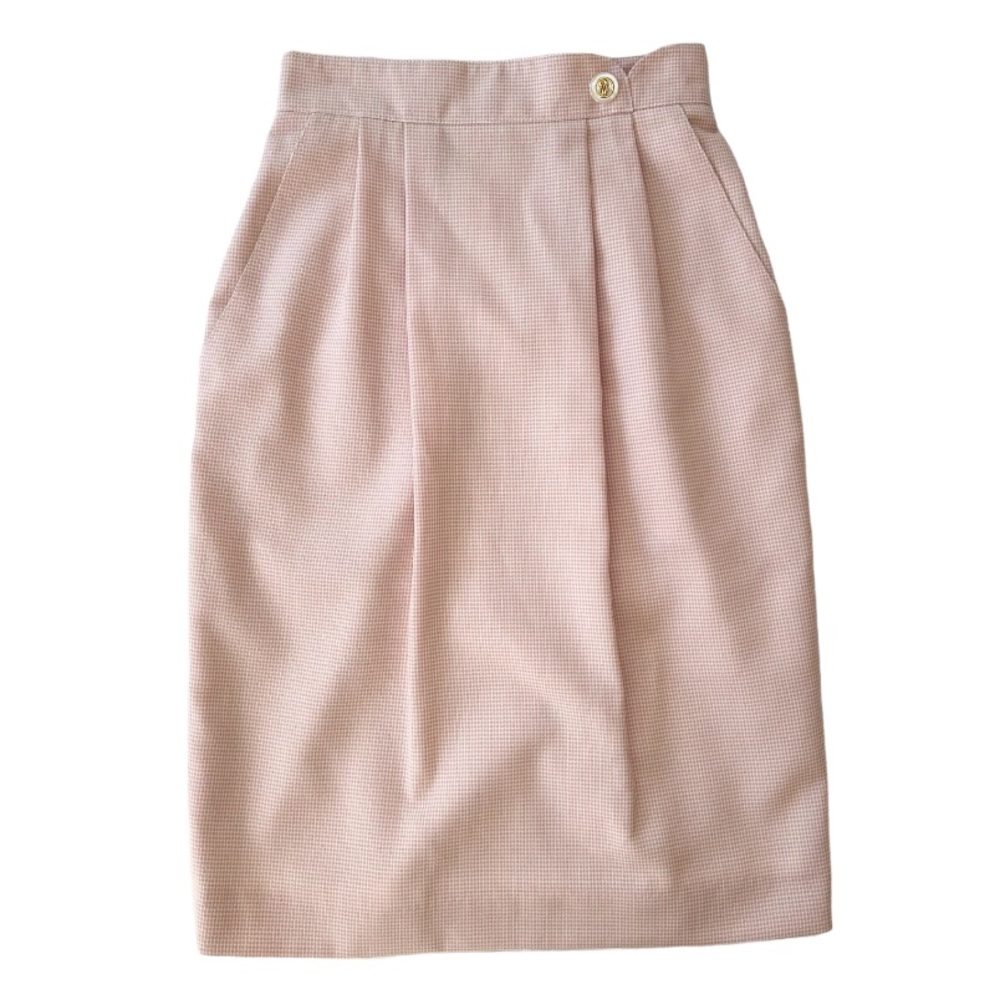 Vintage Wool High Waisted Pencil Skirt By Michelle Monet